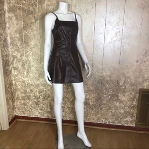 Brown Leather Dress